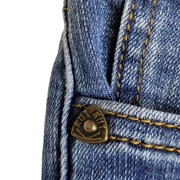 Kut from the Kloth Straight Leg Jeans Mid Rise 4 Womens Blue Stretch KP782MA2 - Picture 9 of 13